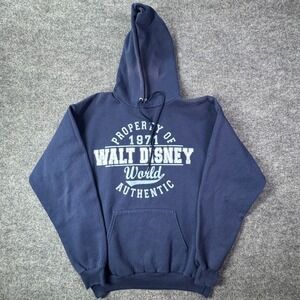 Walt Disney World Hanes Hoodie Mens M Blue Property Of Disney 1971 Graphic Retro